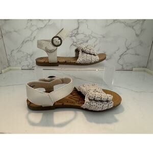 Blowfish Malibu Youth Girls Sassie-K Sandal Knitted Bow White 13 M, Pre-owned